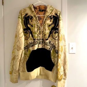 Christian Audigier hoodie with front zip
